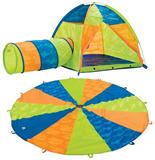 pacific play tents Now & Then Play Tent, Tunnel and 10ft Parachute